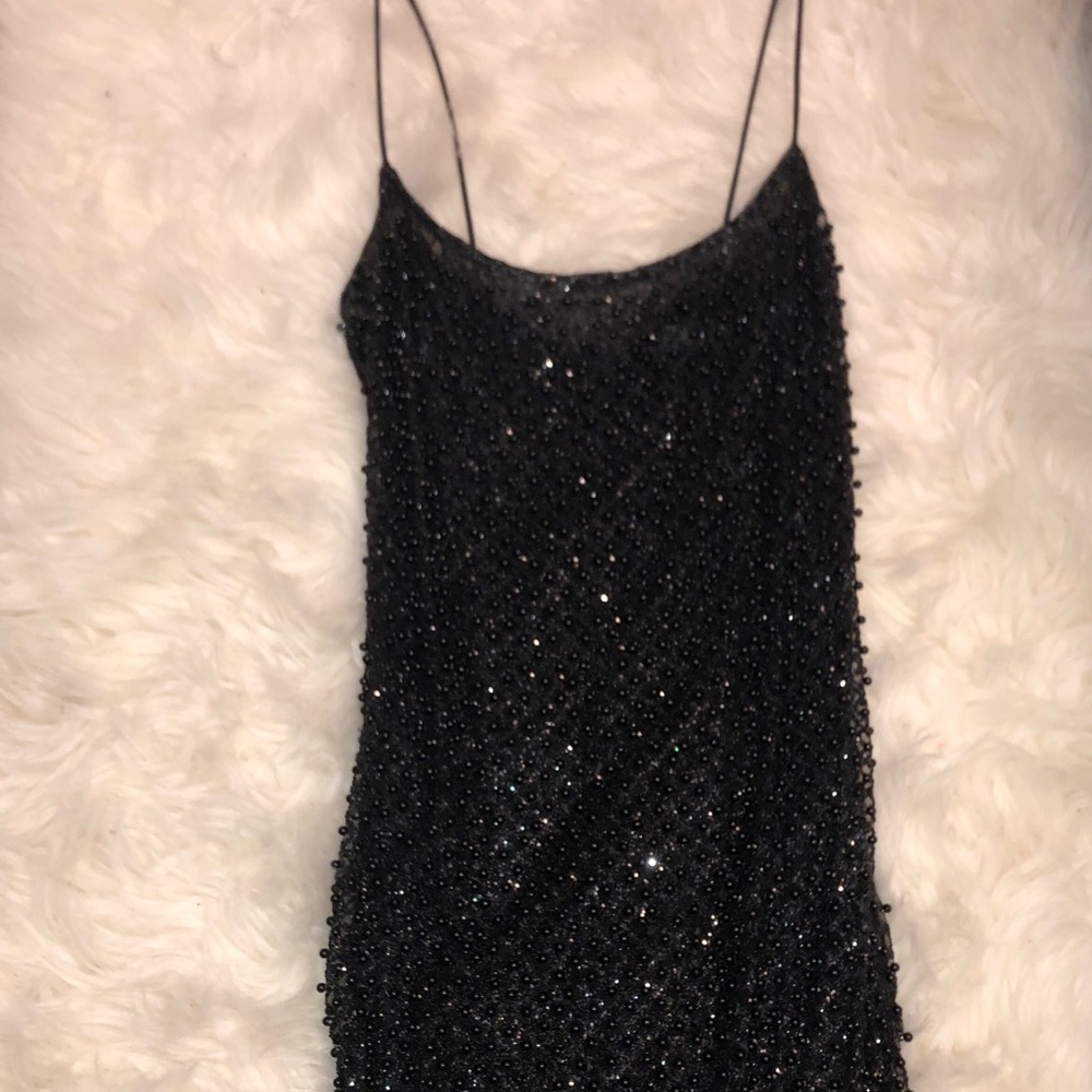 OH POLLY drop a glint mini dress